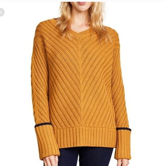 Jason Wu Sweaters - Jason Wu GREY super soft mustard yellow v neck sweater